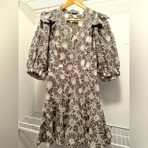 Sandro Audrey Embroidered Cotton Lace Dress (brand new, size 40)